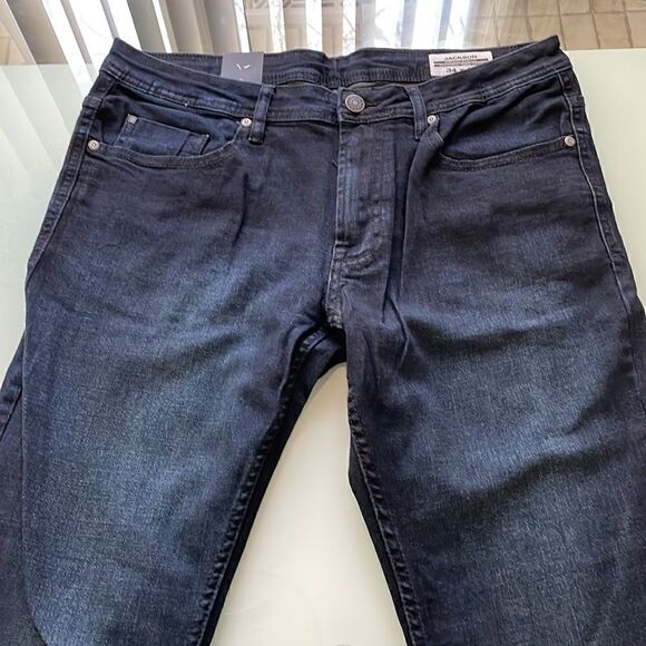 Buffalo David Bitton jeans 34/32 straight stretchy ykk zipper dark blue … - Picture 9 of 12